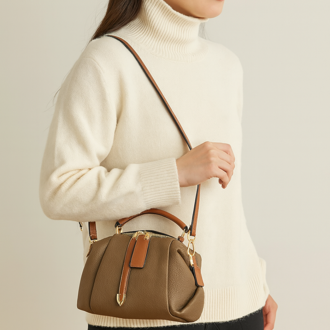 Lucy | Roomy Interior Leather Barrel Bag