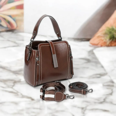 Eliza | Leather Bucket Multi-Carry Shoulder Bag