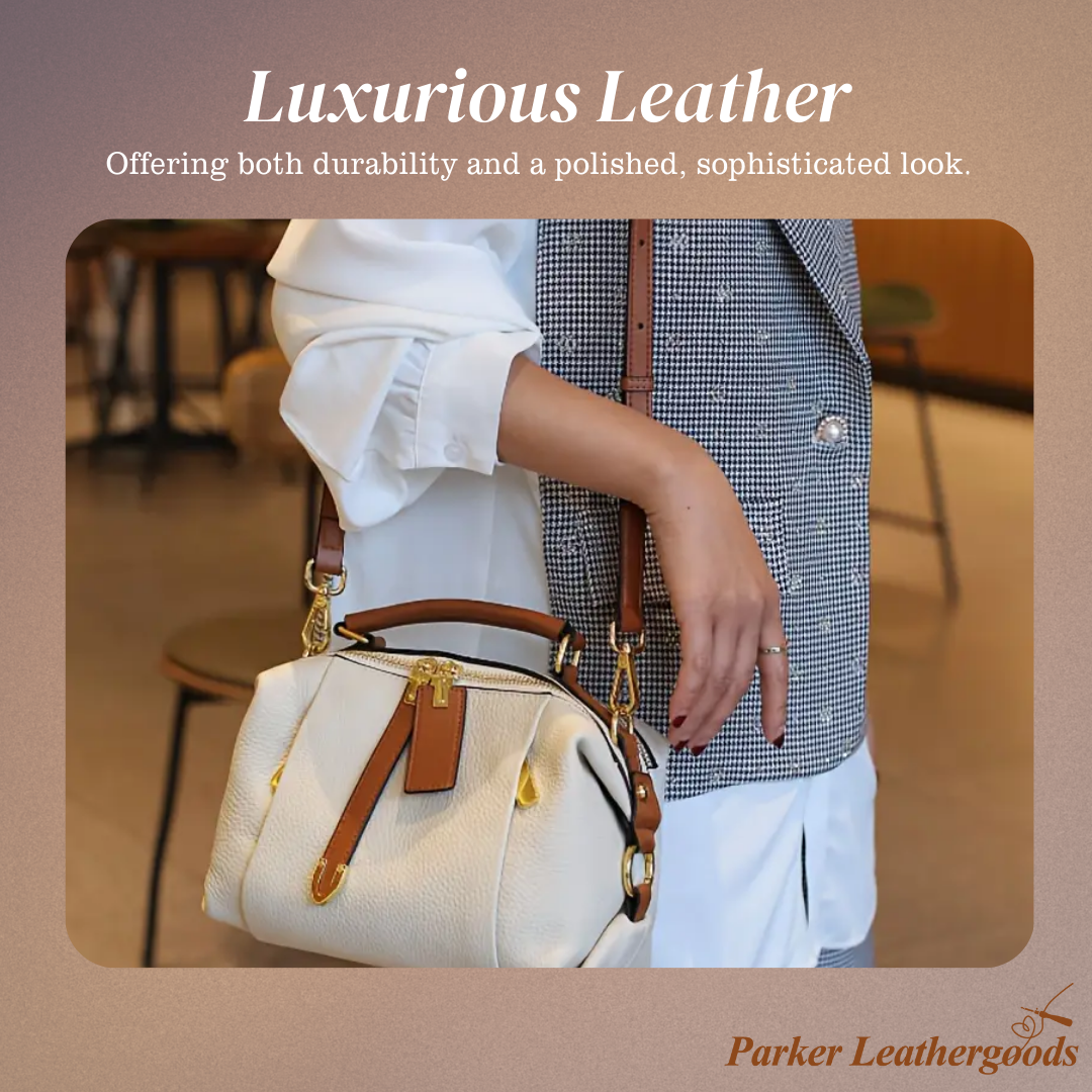 Lucy | Roomy Interior Leather Barrel Bag