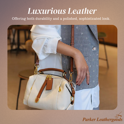 Lucy | Roomy Interior Leather Barrel Bag