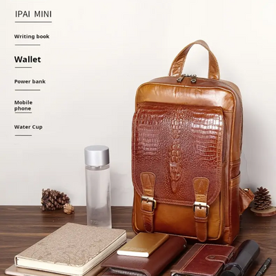 Callahan | Croc-Textured Backpack