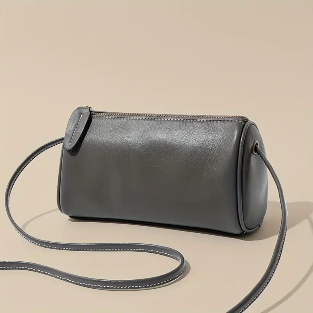 Hazel | Leather Cylinder Crossbody Bag