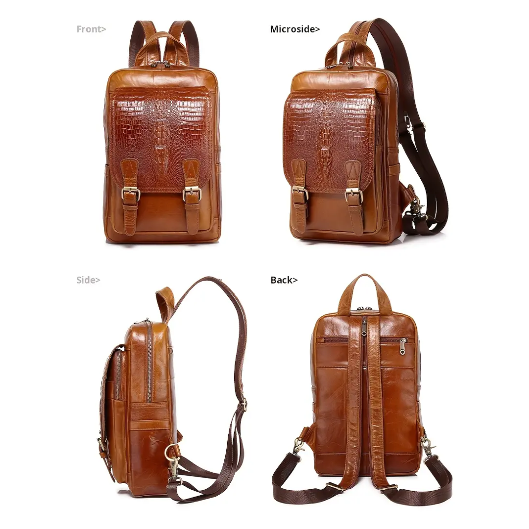 Callahan | Croc-Textured Backpack