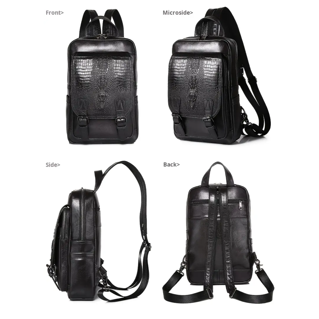 Callahan | Croc-Textured Backpack