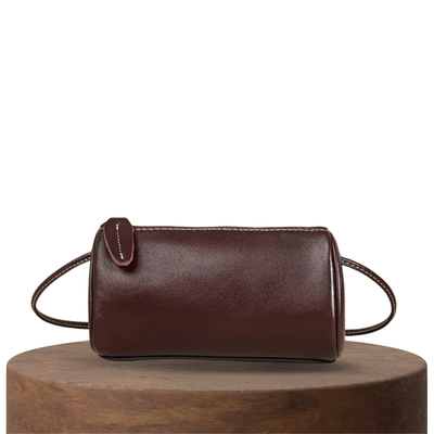 Hazel | Leather Cylinder Crossbody Bag