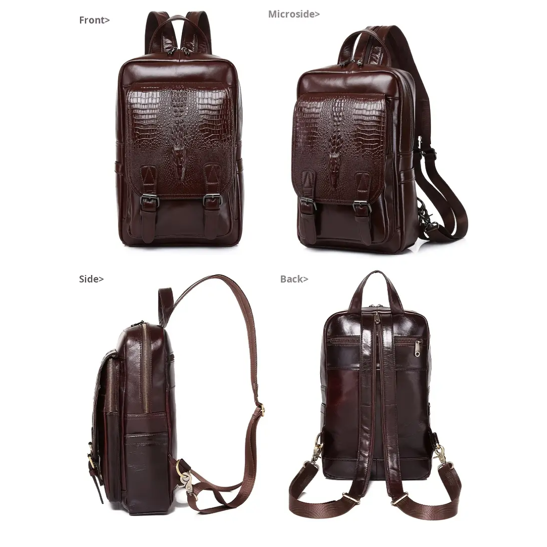 Callahan | Croc-Textured Backpack