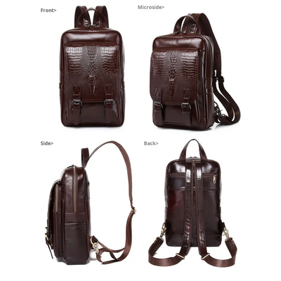 Callahan | Croc-Textured Backpack