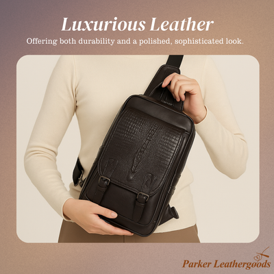 Callahan | Croc-Textured Backpack