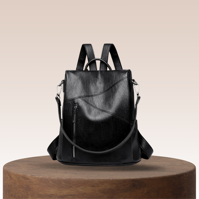 anti theft travel backpack leather Meridian