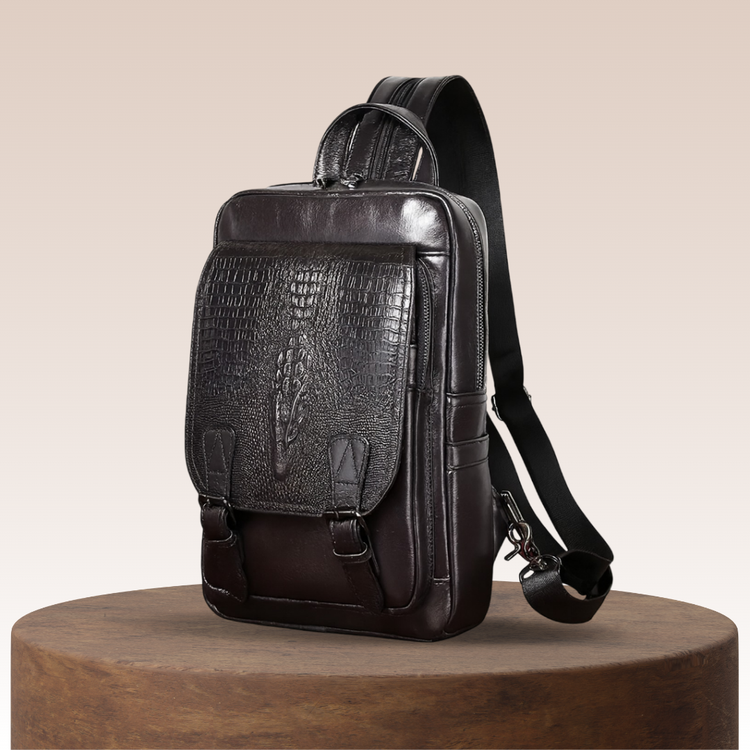 Callahan | Croc-Textured Backpack