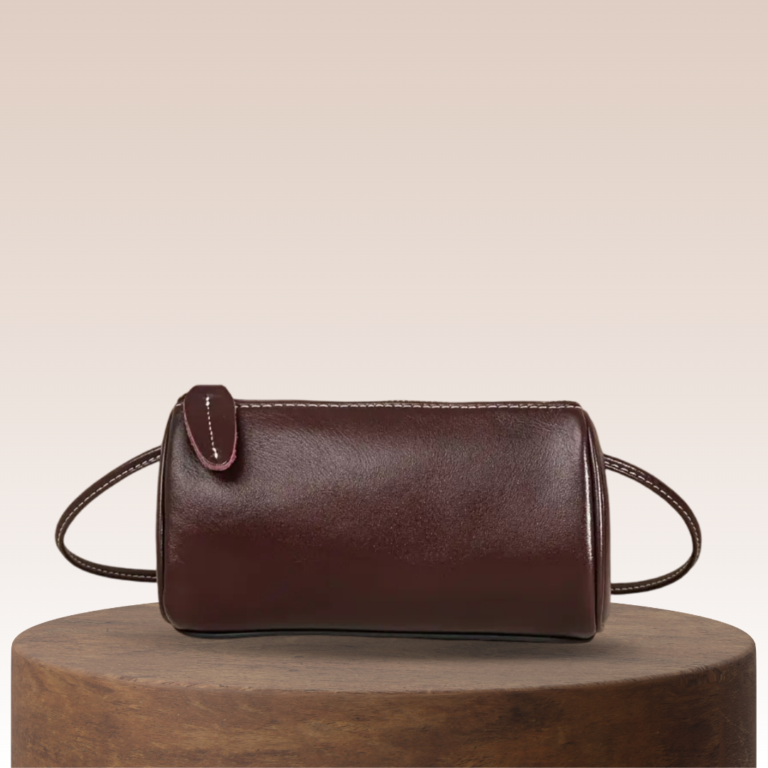 Hazel | Leather Cylinder Crossbody Bag