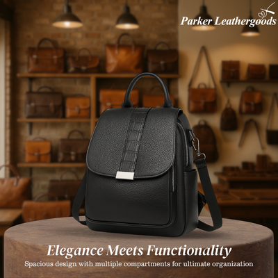 Serena | Ruched Flap Backpack