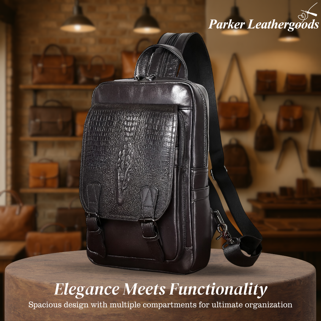 Callahan | Croc-Textured Backpack