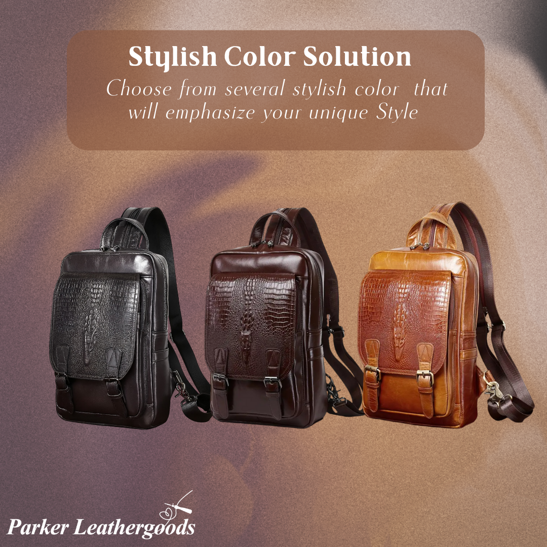 Callahan | Croc-Textured Backpack