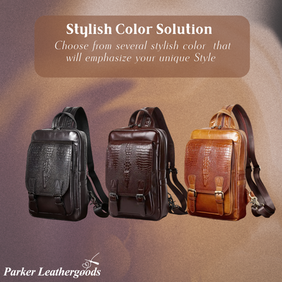 Callahan | Croc-Textured Backpack