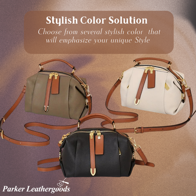 Lucy | Roomy Interior Leather Barrel Bag