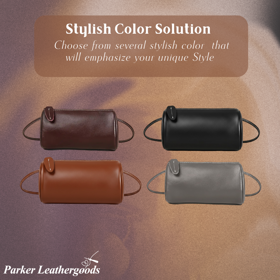 Hazel | Leather Cylinder Crossbody Bag