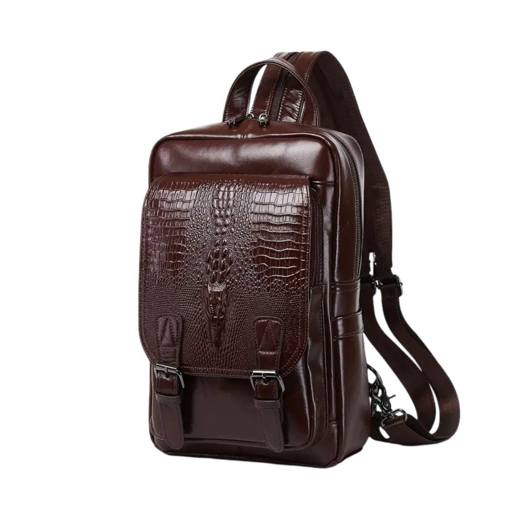 Callahan | Croc-Textured Backpack