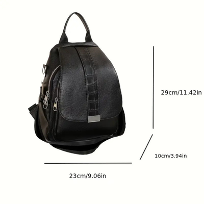Serena | Ruched Flap Backpack