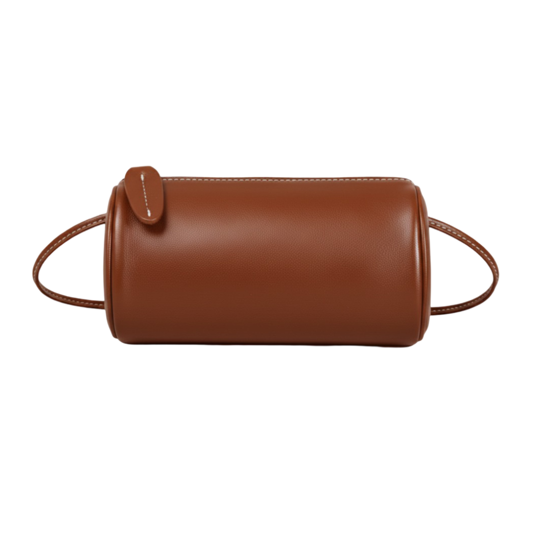 Hazel | Leather Cylinder Crossbody Bag