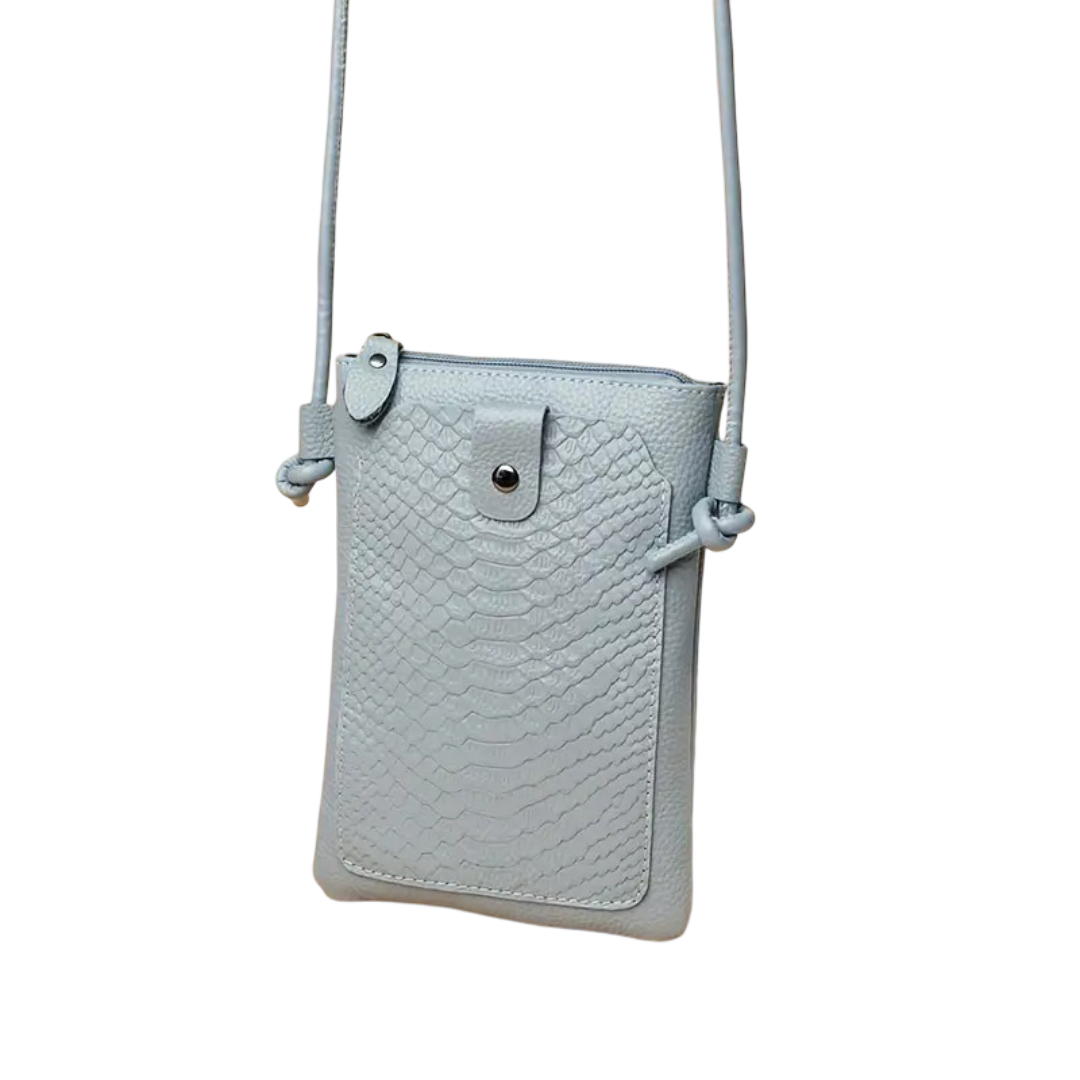 Brianna | Snakeskin Leather Embossed Crossbody Bag