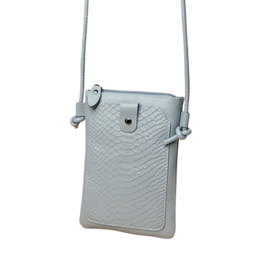 Brianna | Snakeskin Leather Embossed Crossbody Bag