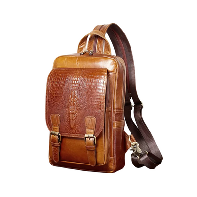 Callahan | Croc-Textured Backpack