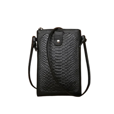 Brianna | Snakeskin Leather Embossed Crossbody Bag