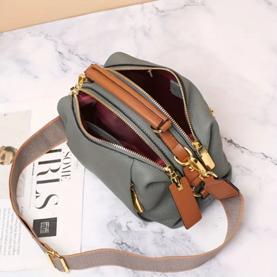 Lucy | Roomy Interior Leather Barrel Bag