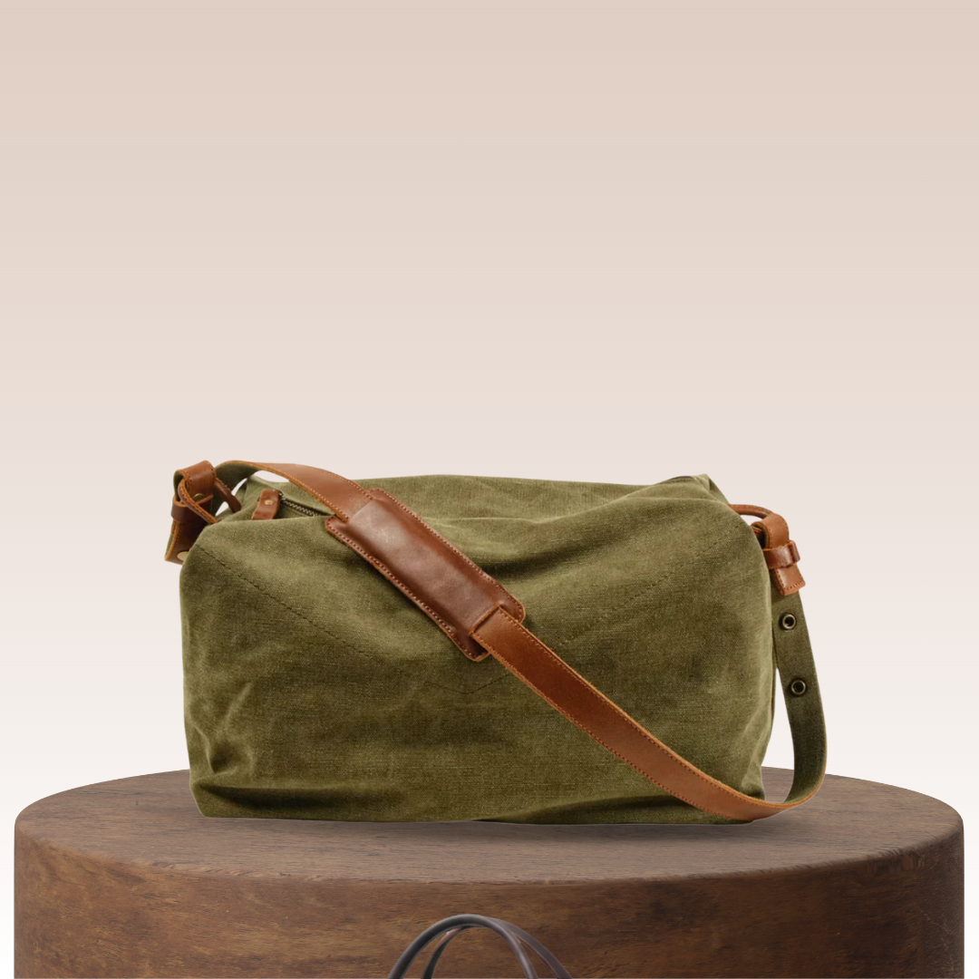 Perry | Canvas & Leather Duffel Bag