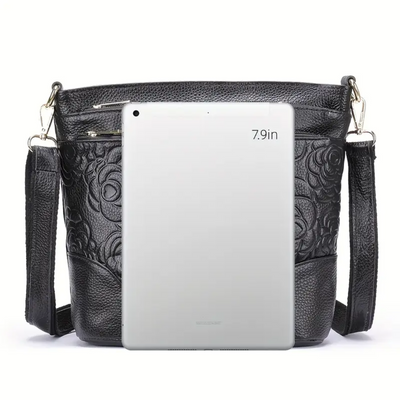Elvie | Floral Embossed Crossbody Bag