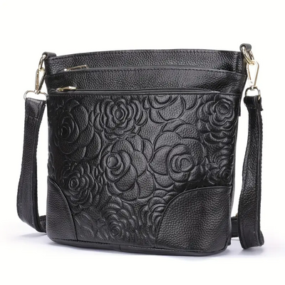 Elvie | Floral Embossed Crossbody Bag