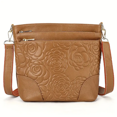 Elvie | Floral Embossed Crossbody Bag