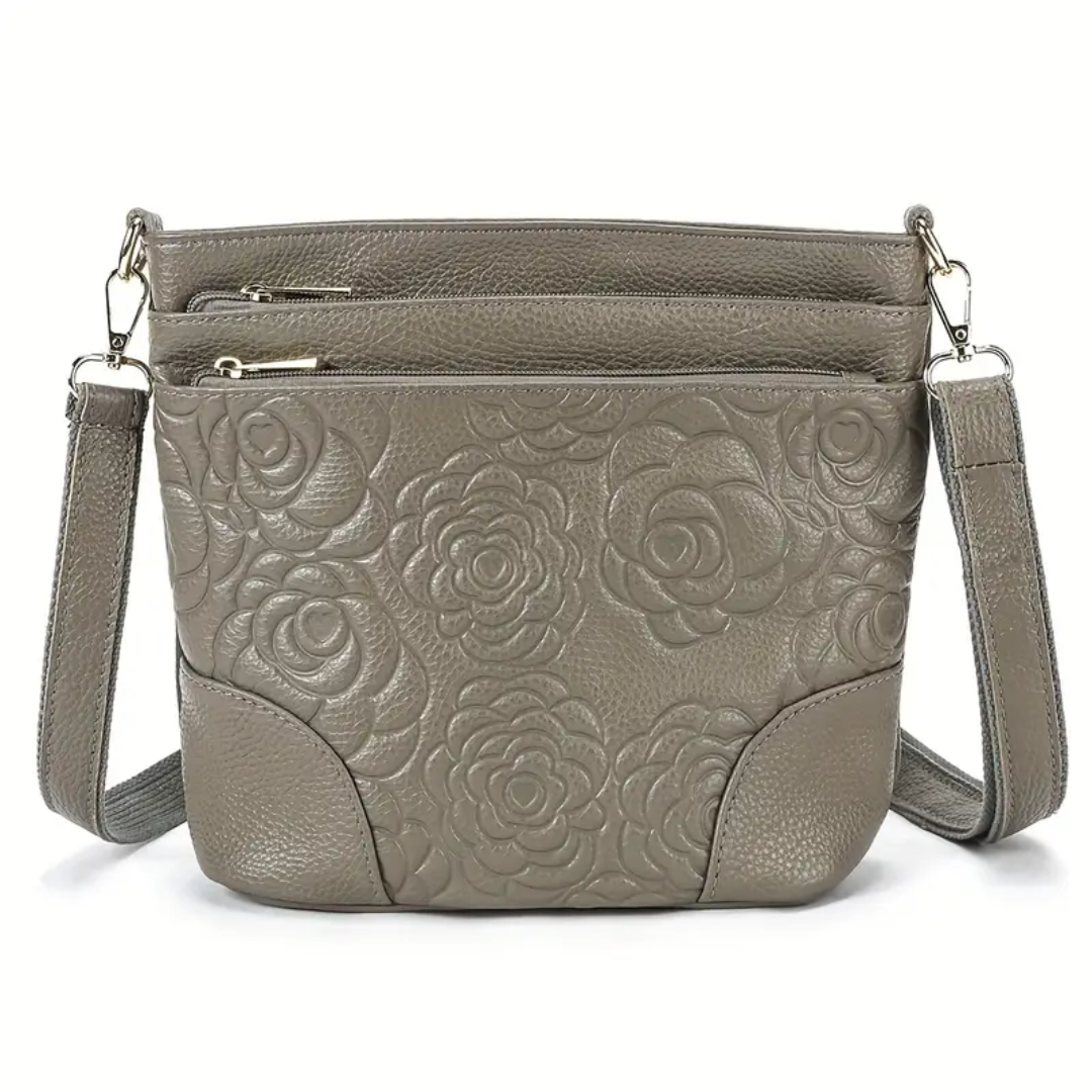Elvie | Floral Embossed Crossbody Bag