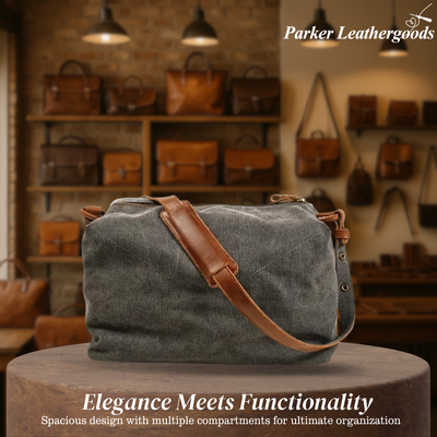 Perry | Canvas & Leather Duffel Bag
