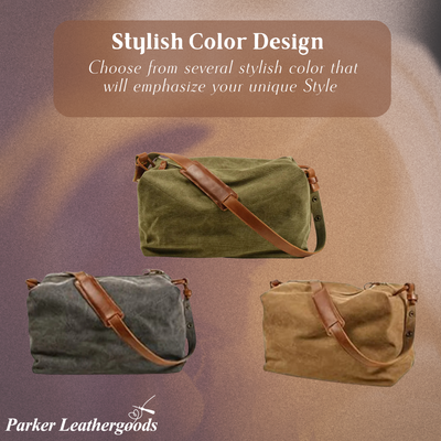 Perry | Canvas & Leather Duffel Bag