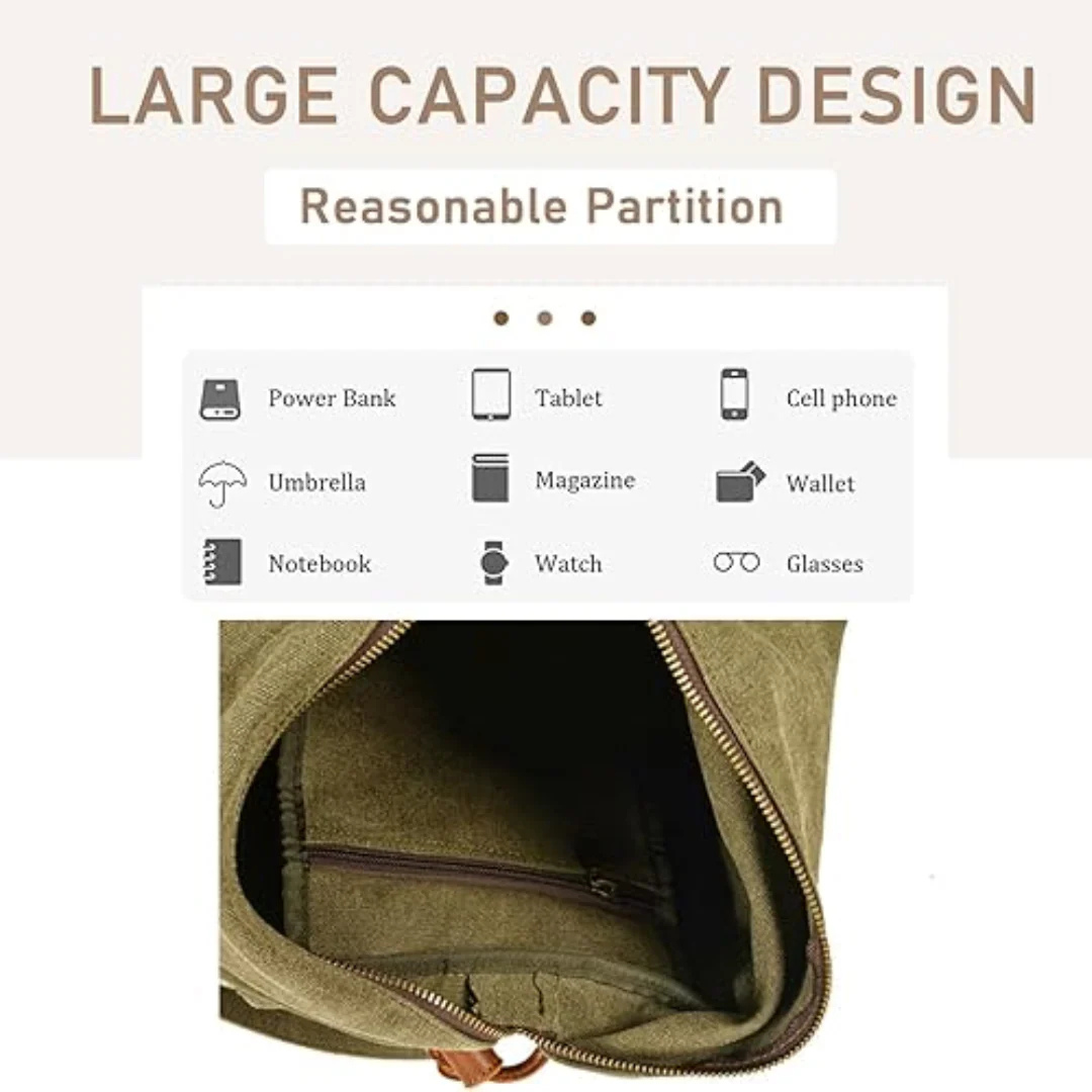 Perry | Canvas & Leather Duffel Bag