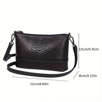 Vanessa | Reptile Texture Shoulder Bag