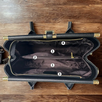 Alvera | Crocodile-Embossed Satchel