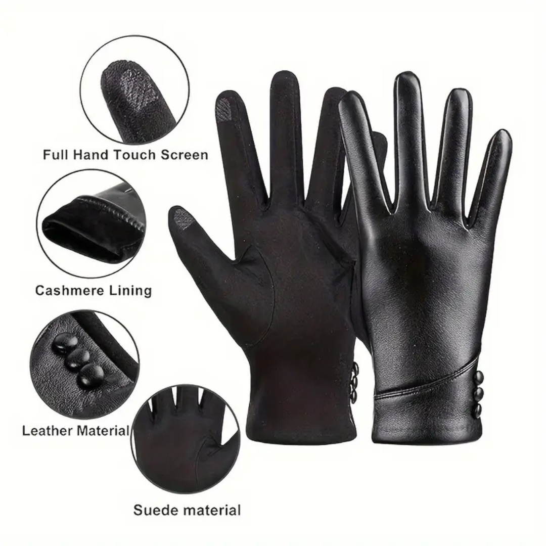 Matias | Button Stylish Accent Gloves