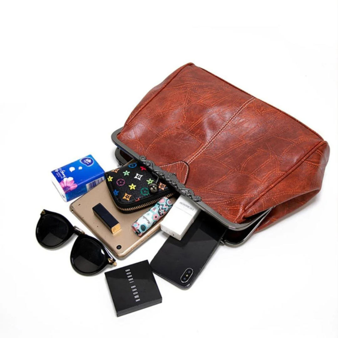 VeraBelle | Vintage Kiss Lock Handbag (BUY 1 GET 1 FREE)