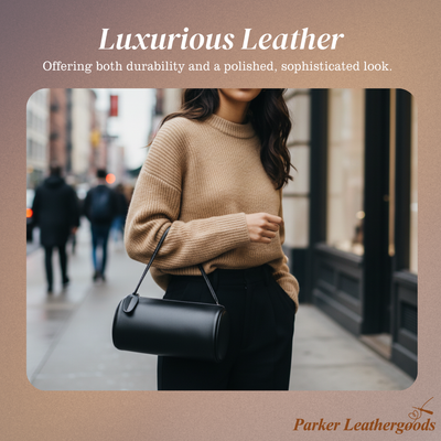 Hazel | Leather Cylinder Shoulder Bag