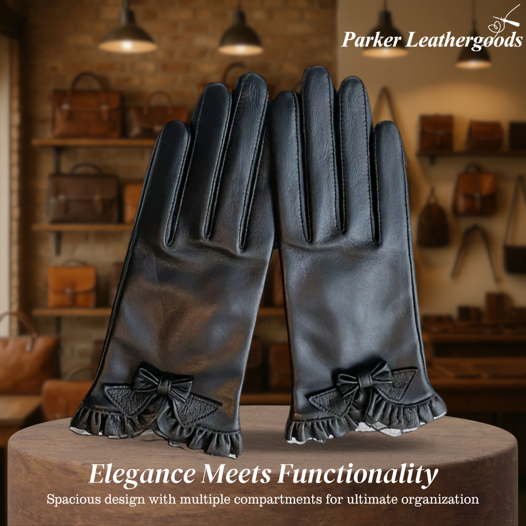 Goldie | Elegant Bow and Ruffled Cuff Gloves